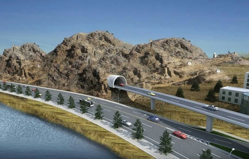 西藏旅游高原景观大道 拉萨将建全球海拔最高环城路效果图